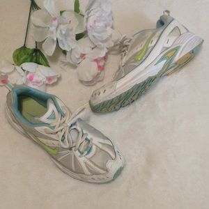 Nike Dart VI White, Light Blue and Yellow Retro Chunky Sole Tennis Shoes